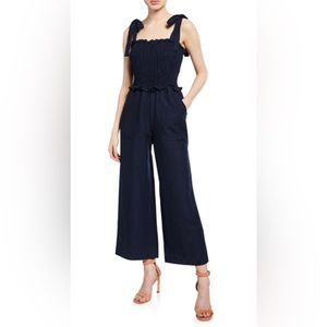 NWOT Rebecca Taylor cropped linen jumpsuit